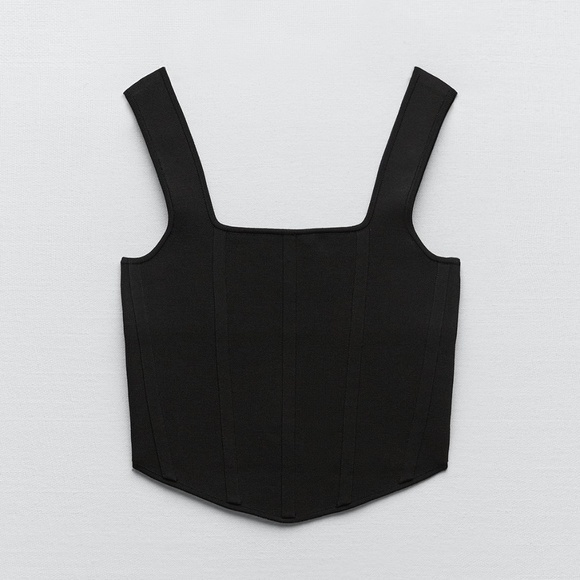 Zara Knit Corset Tank Top Size Small - Picture 1 of 7